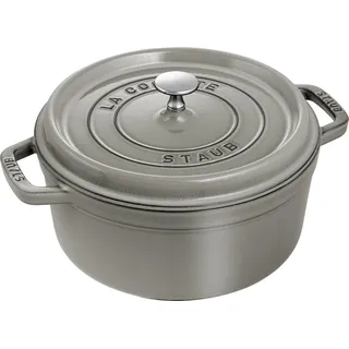 Staub Cocotte 24 cm rund graphitgrau