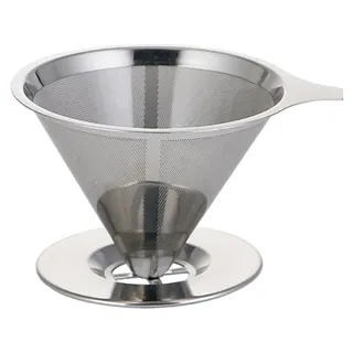 Edelstahl-Kaffeefilter,Kaffeefilter,Übergießbarer Kaffeefilter - Silber