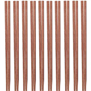 DXIA 10 Paar Essstäbchen aus Holz, zum Kochen von Essstäbchen, wiederverwendbar, natürlich, chinesische Essstäbchen, für Haus, Hotel, Restaurant, Geschenk, Sushi, Nudeln, japanische Nudeln, Länge 25
