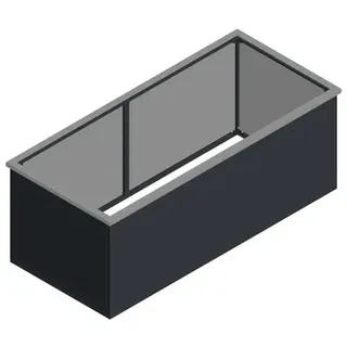 KGT Schneckenkante 205 x 91 x 30 cm Grau