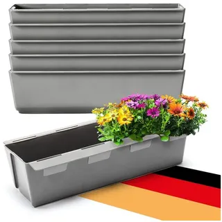 BigDean Blumenkasten 37 x 13 x 9,5 cm Grau