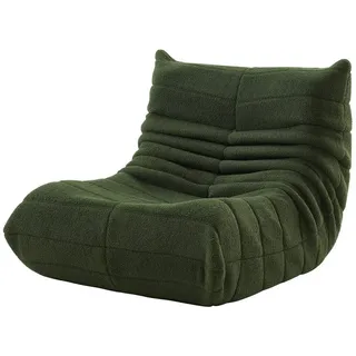 SEEZSSA Sitzsack Lazy Sofa-Stühle mit Rückenlehne Einzelsofa Lazy Couch Tatami-Sitzsack, Couch Lesesessel Armloses für Wohnzimmer, Schlafzimmer grün
