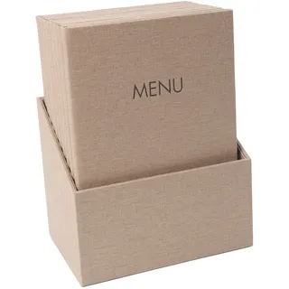 Sigel Speisekarten-Mappen DIN A4, 2 Hüllen beige, 10 St.
