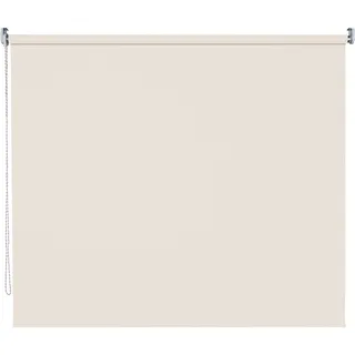 Verdunklungsrollo Fenster Tür Rollo Farbwahl Kettenzugrollo Seitenzugrollo Breite 60 - 200 cm Höhe 180 cm u. 240 cm Stoff lichtundurchlässig Metall Klemmhalter ohne Bohren (80 x 180 cm / Beige)