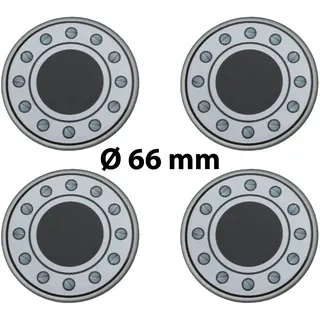 4 x Ø 66 mm Polymere Aufkleber / Schrauben-Optik / Nabenkappen, Felgendeckel