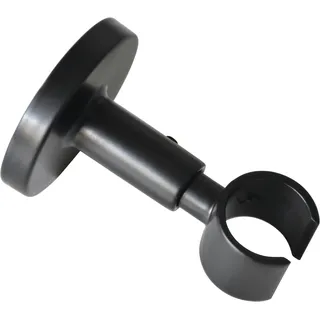 GARDINIA Vorhangstange Deckenträger 1-läufig Ø 20 mm 6 cm Schwarz