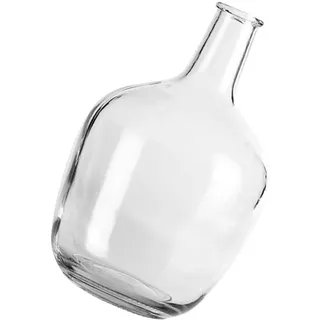 Transparente Glasvase für Weihnachten Event, Kleine Hydroponische Deko | Glattes Glas, Kleiner Hals und Bauchige Form, Flacher Standfuß, für Wohnzimmer und Schreibtisch