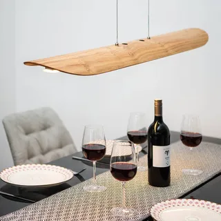 Elobra Colombia XL 1-flg. 117 cm Holz braun