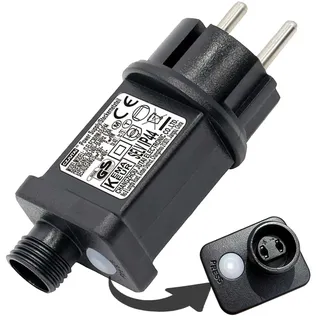 Joycome 31V 6W AC EU Stecker 8 Modi Netzteil Lichterkette mit Timer, Speicherfunktion, IP44 Wasserdicht Stecker Lichterkette Ersatz, Lichterketten Adapter Trafo für Innen Außen Weihnachtsbeleuchtung