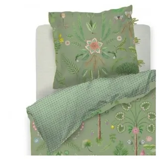 Pip Studio Bettwäsche-Set Bamboleo Blumen/Blätter Grün 155 x 220 cm