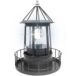 Luckxing Solar, Rotierender LED Solarbetriebener, 360 Grad Rotierende Lampe Solar LED Rotierende Wasserdicht, Solarleuchten Für Außen Garten Deko, Garten Deko Draußen Maritime