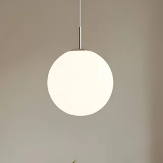 LINDBY Marike 1-flg. Ø30 kugelförmig weiß Glas