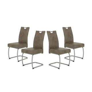 Hela Freischwinger Sophia S Polyester braun 4er Set