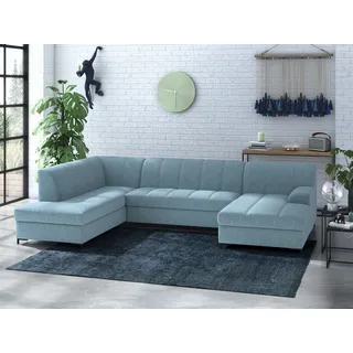 Home Affaire Wohnlandschaft Polyester U-Form 3-Sitzer Blau