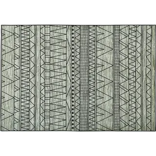 Beliani Keban Kurzflorteppich 160 x 230 cm Schwarz/Grau