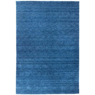 Morgenland Gabbeh Teppich - Indus - Uni - blau - 400 x 300 cm - rechteckig