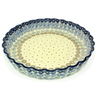 Bunzlauer keramik Tarte- oder Quicheform 26,5 cm (Dekor Astern)