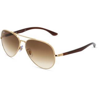 Ray-Ban RB 3675 Unisex-Sonnenbrille Vollrand Pilot Metall-Gestell, gold