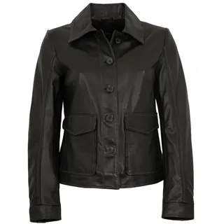 Jilani - Damen Echtleder Lederjacke Lammnappa schwarz - 44