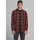 Gingham Langarmhemd Rot Schwarz S