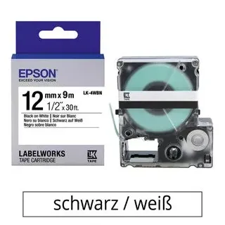 Epson Schriftband LK-4WBN schwarz auf weiß 12mm x 9m