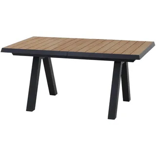 Siena Garden Tirana Gartentisch 160-200 x 90 x 77 cm Teak/Anthrazit