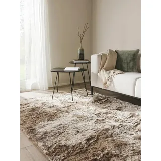 benuta Nest Hochflorteppich Whisper - Hellbraun 120x170 cm - Kuschelig Weicher Teppich für Schlaf- und Wohnzimmer - Pflegeleicht - Für Fußbodenheizung