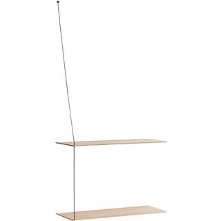Woud Stedge Wandregal, 60 cm, eiche klar lackiert (weiß pigmentiert)