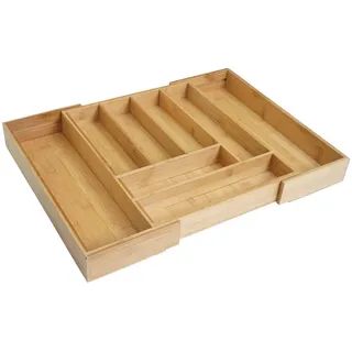 MCW Besteckkasten MCW-B20 Holz 35-58 x 45 cm Braun