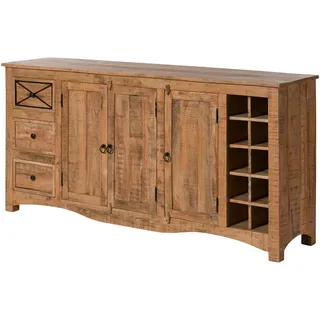 Massivmoebel24 Sideboard 193 x 90 x 45 cm Natur / Braun