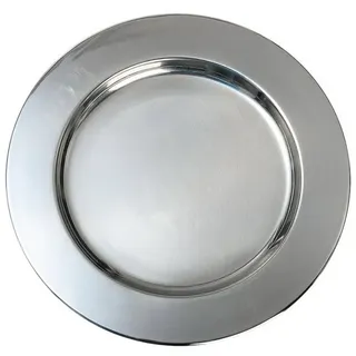 Nklaus Kerzentablett Ø 14cm Edelstahl Silberfarben