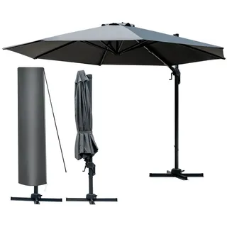 BRAST Alu Ampelschirm Ø300 cm grau 