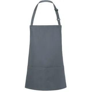 Karlowsky Fashion Kochschürze Kurze Latzschürze Basic mit Schnalle und Tasche