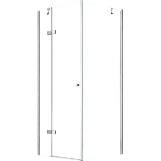 Glaszentrum Hagen Hestia Eckdusche mit Drehtür 80 x 195 cm transparent ESG Glas