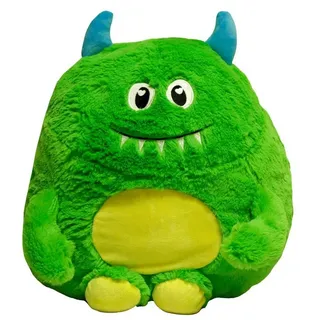 Haus und Deko Zierkissen Monster Kuschelkissen 35 x 40 cm Kinder Dekokissen Zierkissen Autokiss, (1 St) grün 35 cm