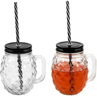 Sinoba 3D Ananas Trinkglas 0,45 l 2er-Set