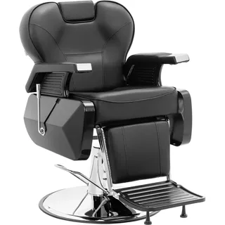 Friseurstuhl mit Fußstütze 57 69 cm 150 kg Schwarz - Friseurstühle physa