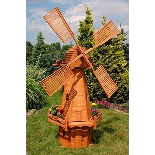 XXXL Premium holländische Windmühle aus Holz 270cm kugelgelagert Garten Deko