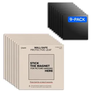 Displate Magnete für Metallposter Selbstklebend Set 9 Stück - Magnete Stark zum Kleben für Wand - Neodym Magnet Kit - Einfache Montage - Magnetische Wandkunst - Schutzblatt gratis