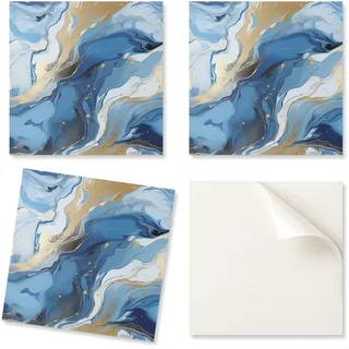 Selbstklebende Fliesen Mit Grafik Für Esszimmer, Pvc, Abstraktes Wellen- Und Punktmuster, 9 X 30 X 30 Cm