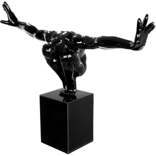 Skulptur CASABLANCA BY GILDE "Skulptur Cliffhanger" Dekofiguren Gr. B/H/T: 75 cm x 45 cm x 21 cm, Person, schwarz Deko-Objekte