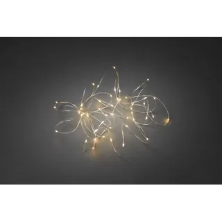 Konstsmide LED Tropfenlichterkette 5 m Silber bernsteinfarben
