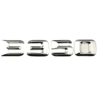 NIBOTT 3D ABS Schwarz Auto Buchstaben Hinten Stamm Abzeichen Logo E350 CDI 4matic Emblem Aufkleber Passend for Mercedes Benz W212 E350 W213 Zubehör (Color : E350 Silver)