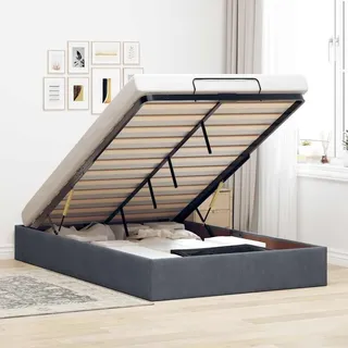 vidaXL Ottoman-Bett 120 x 190 cm Dunkelgrau