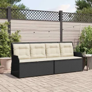 vidaXL Gartenbank 1-tlg Schwarz