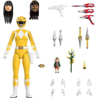 Super7 Mighty Morphin Power Rangers figurine Ultimates Yellow Ranger 18 cm
