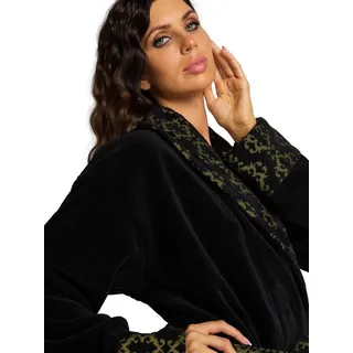 Carlo Colucci Bademantel Raffaele Schwarz XXL