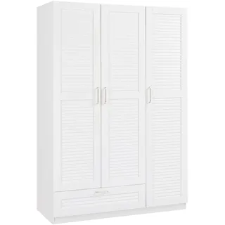 [en.casa] Kleiderschrank Finning 120 x 176 x 52 cm Weiß