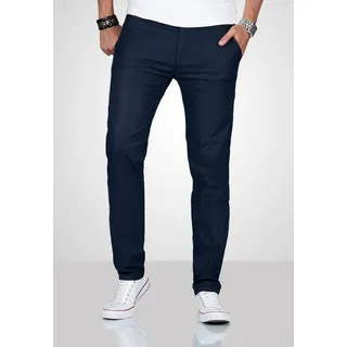 Alessandro Salvarini Chinohose Herren Hose kariert – Regular Fit Baumwollhose Karierte Chino Hose mit Stretchkomfort blau 29