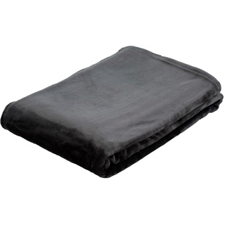 Wohndecke »Memphis«, in tollen Unifarben, Kuscheldecke, 12168958-0 anthrazit B/L: 220 cm x 240 cm